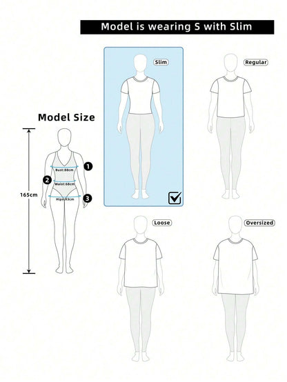 EMERY ROSE 3pcs/Set Leopard Print, Heart And Slogan Graphic Casual T-Shirt Tops