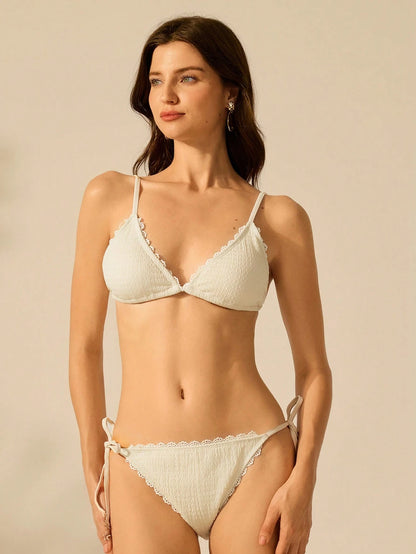 Bikini Bottom With Lace & Starfish Decoration